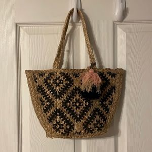 Lulus macéame/straw bag with tassels